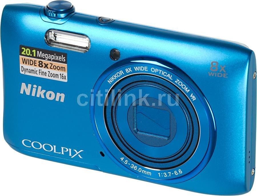 Фотоаппарат NIKON CoolPix S3600, синий 1