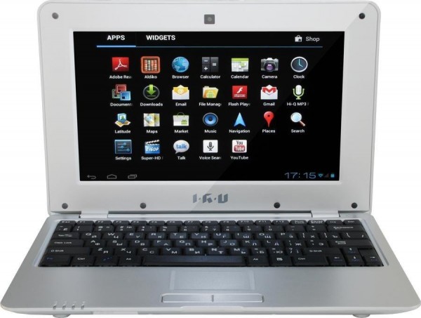 Нетбук IRU W1002, 10.1", Allwinner A31s, 1.2ГГц, 1Гб, 8Гб SSD, PowerVR SGX544, Android 4.2, серебристый
